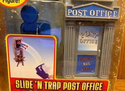 Vintage 2005 Spiderman Slide 'N Trap Post Office with Kraven & Door-Smashing Action Toy Biz