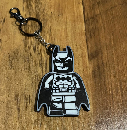 3D Printed Small Batman Keychain (metal keychain not included)